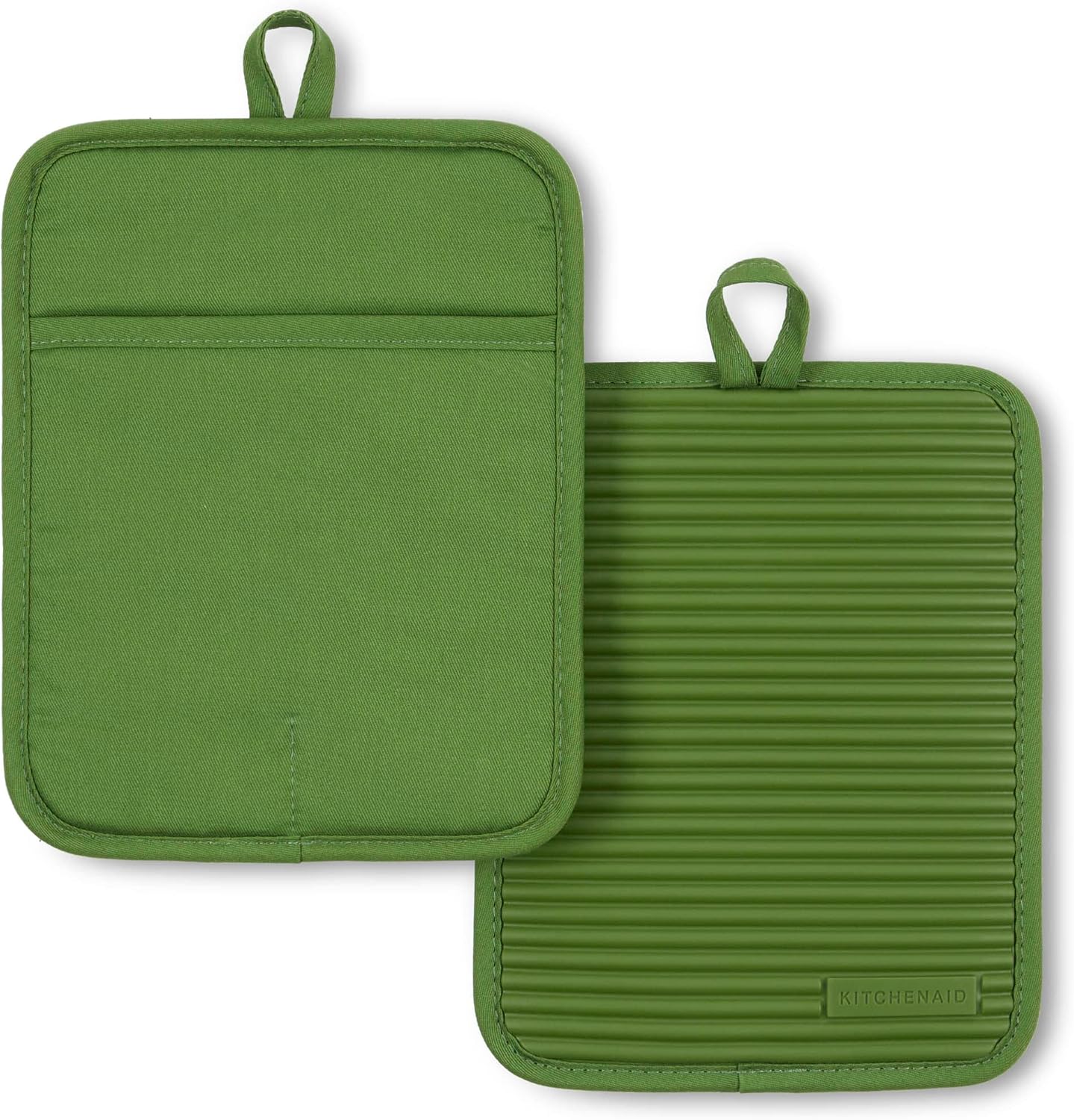 KitchenAid Ribbed Soft Silicone Pot Holder 2Pack Set