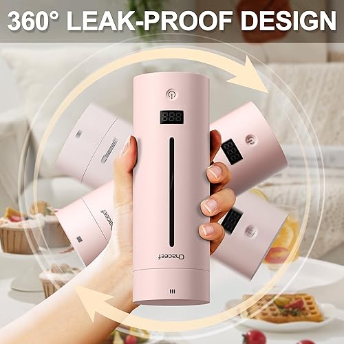 Miniatura 6 de CHACEEF Hervidor eléctrico portátil de 11.8 fl oz, hervidor eléctrico pequeño con 5 ajustes preestablecidos variables, caldera de agua caliente de