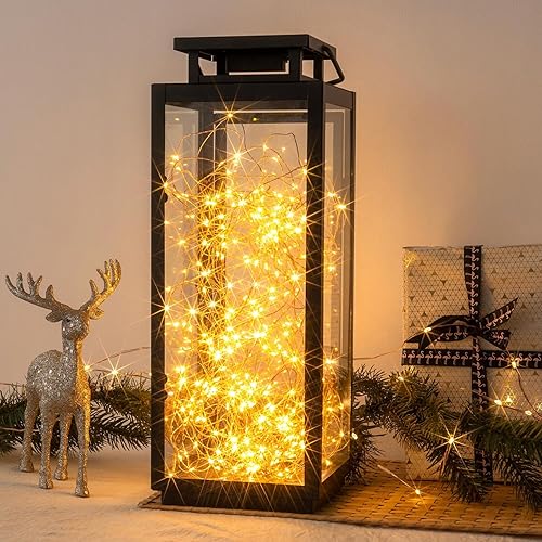 Miniatura 4 de Guirnalda de luces de 100 pies de largo, enchufable, impermeable, para exteriores, alambre de cobre, con control remoto, 300 LED de alto brillo para