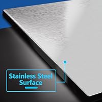 Vista 3 de LIDER Placa de Pared de Metal Doble Lisa, Resistente a la Temperatura e Impacto, Acero Inoxidable 304, Cubierta sin Tornillos, Actualización