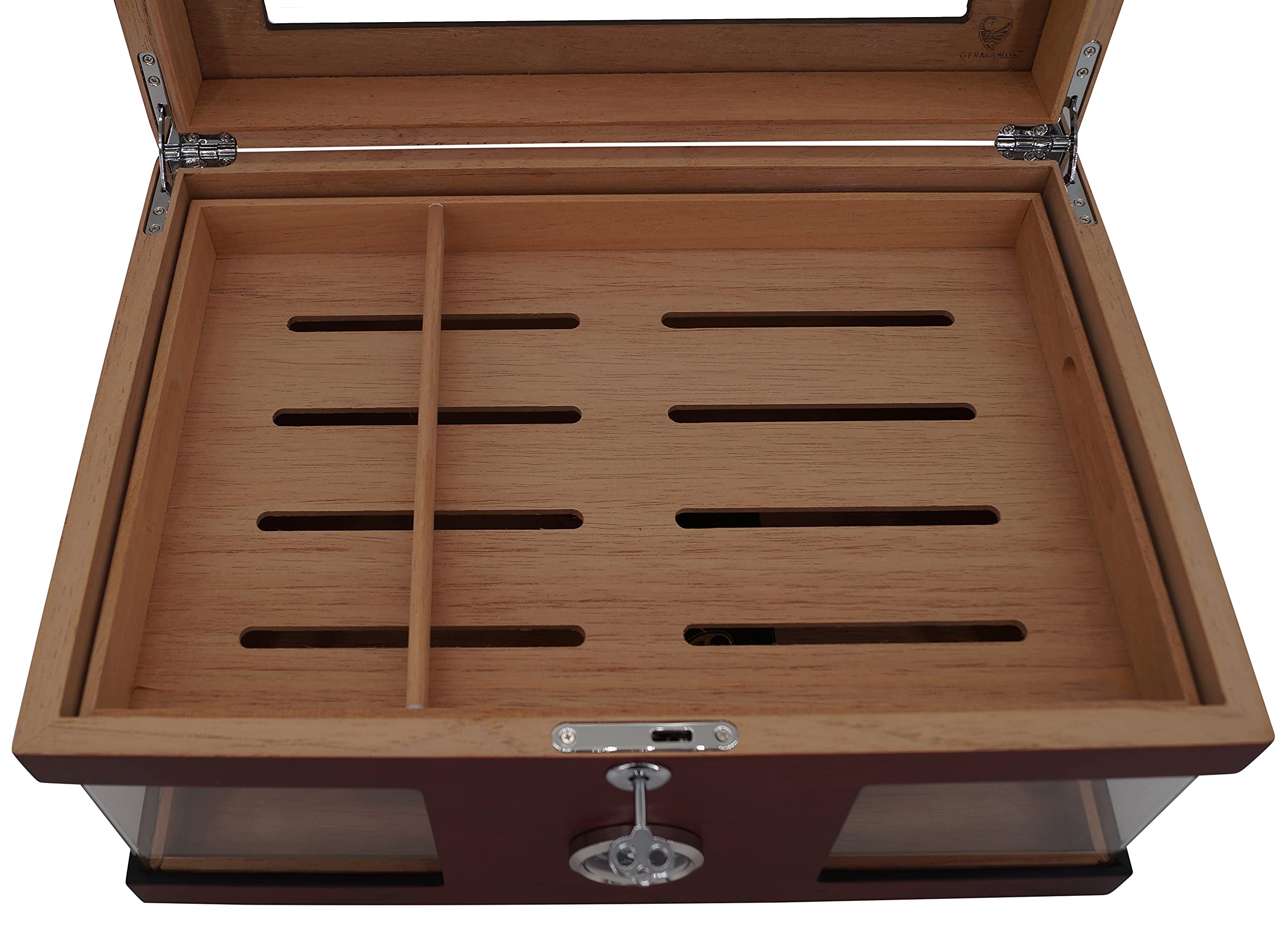 GERMANUS Humidor Cassapanca con finestra Marrone