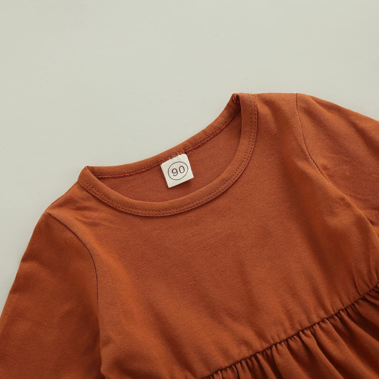 wdehow Toddler Baby Girls 3PCs Outfits Long Pullover Ruffle Dress Shirt Cow Print Flared Pants Set Fall Winter Clothes - Image 3