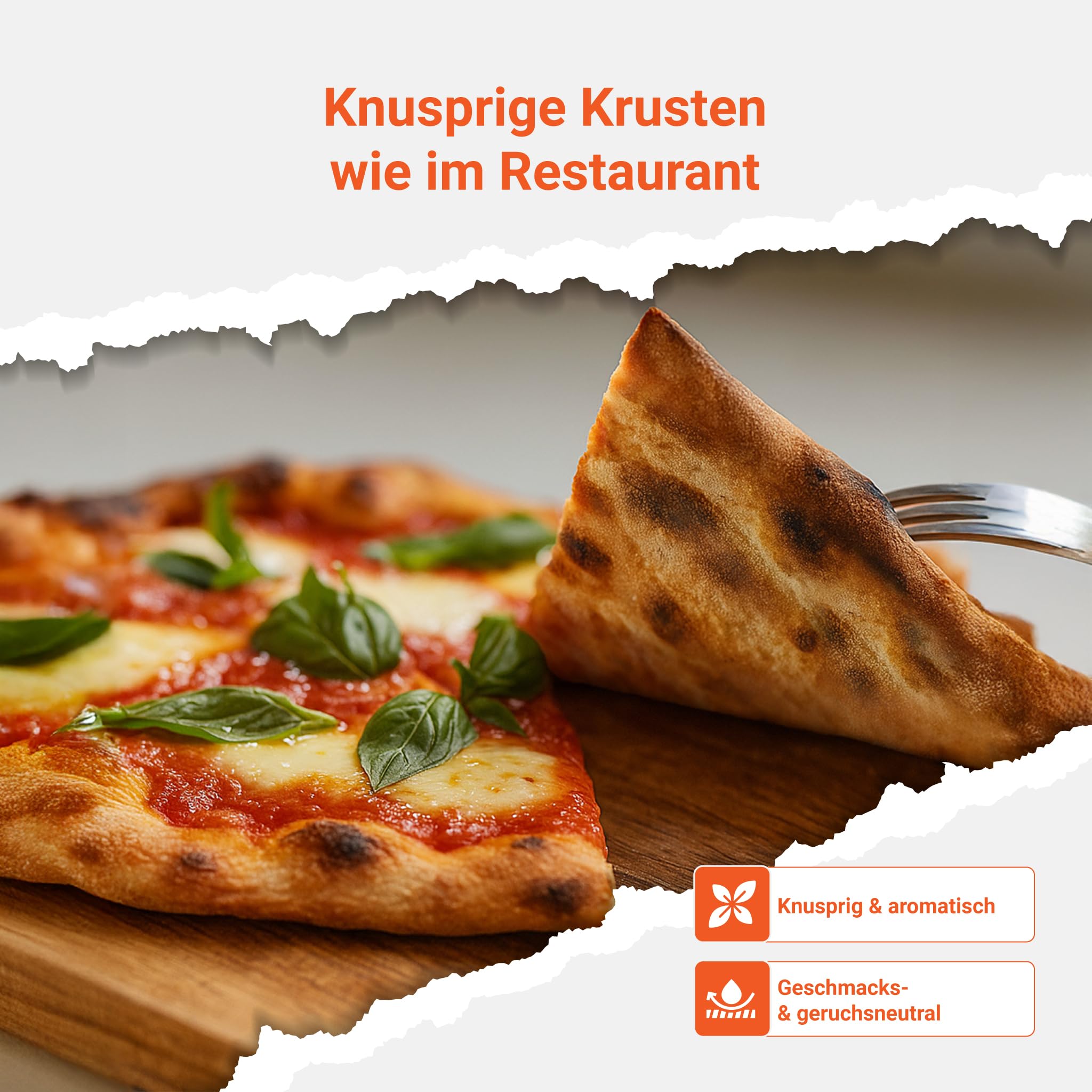 FENNEK Backstahl 38 x 33 x 0,8 cm | aus 8,0 mm starkem Feinkornstahl | Backe Pizza, Brot und vieles mehr wie ein Profi! | Made in Germany