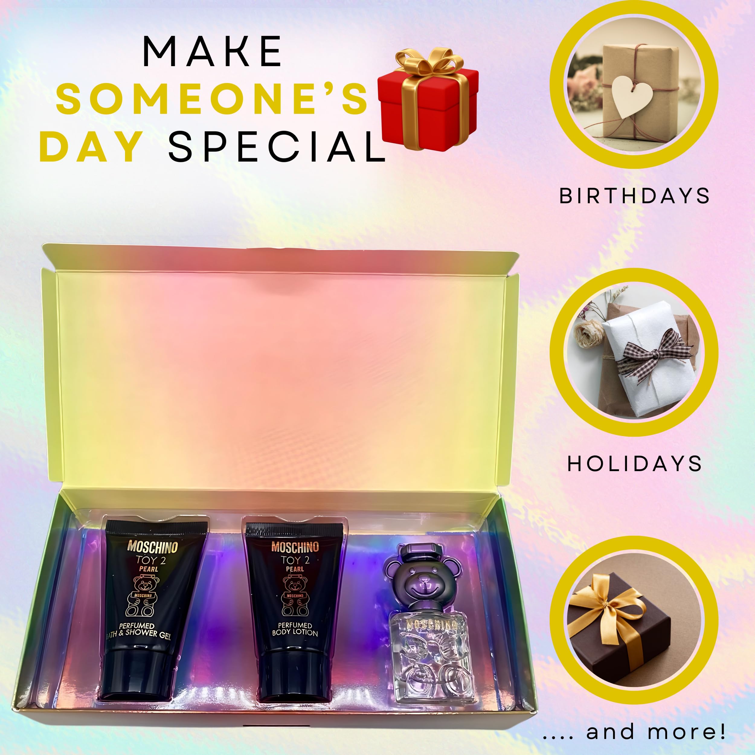 Moschino Toy 2 in Pearl Perfume for Women Gift Set Mini Splash Trio 0.17 Fl Oz