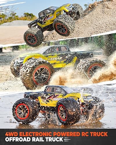 Miniatura 6 de BEZGAR HM123 Camiones RC a escala 112 4WD de alta velocidad 280mih para todo terreno juguete eléctrico todoterreno RC Monster Truck Car con batería