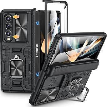 VEGO for Galaxy Z Fold 4 Case with Slide Camera Cover & Hinge Protection