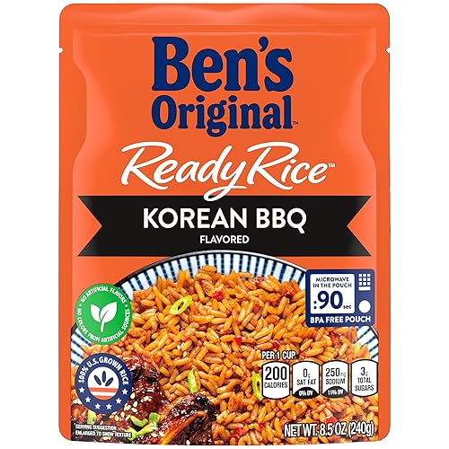 BEN'S ORIGINAL Ready Rice - Arroz coreano con sabor a barbacoa, fácil cena, bolsa de 8.5 onzas (paquete de 12)