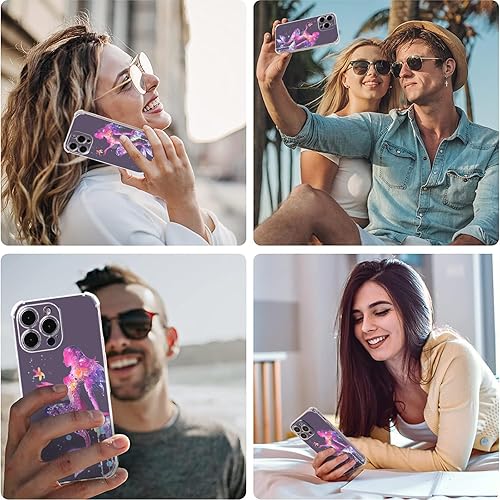 Vista 250 de Roemary Buffertech - Funda protectora para iPhone 13 Pro Max con diseño Golden Retriever, diseño de arcoíris con protector de pantalla