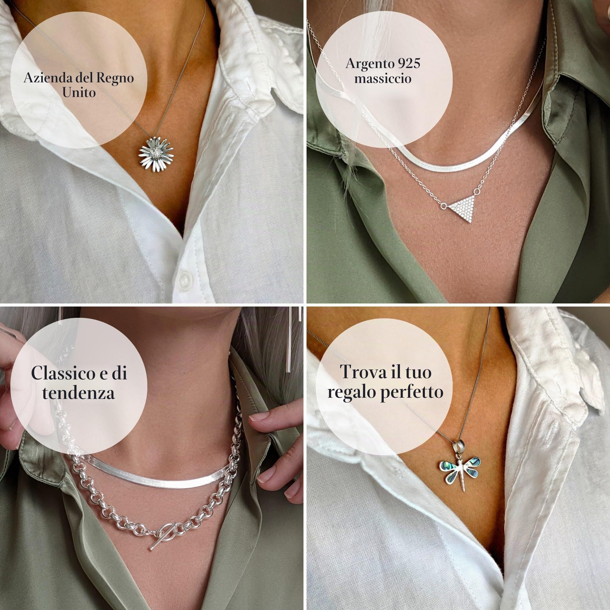 Silverly Rosario in Argento 925 Gioielli Cattolici 50cm | Collane di Perline con Crocifisso della Vergine Maria | Collana con Croce in Argento Sterling da Uomo | Regali Cristiani per le Donne