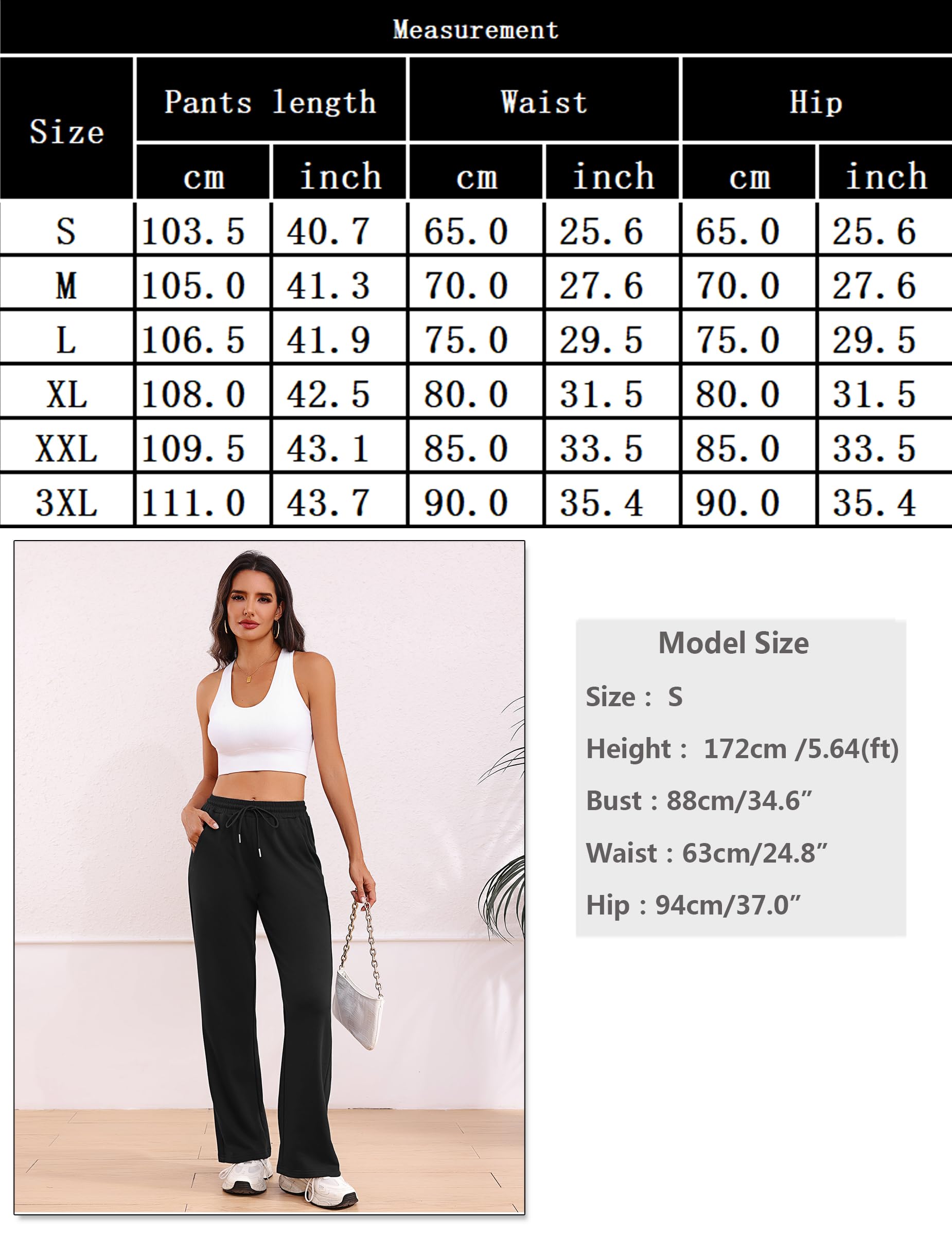 Litherday Pantaloni Sportivi Donna Cotone Vita Alta con Tasche e Coulisse Jogger Comodi per Casa Yoga Jogging Fitness S-XXL
