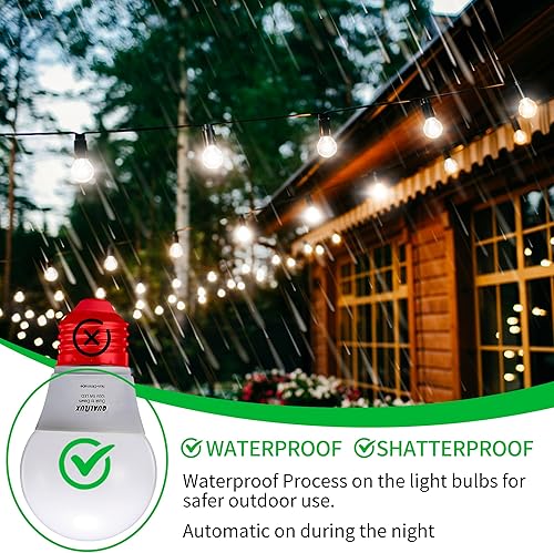 Miniatura 3 de Bombillas pequeñas A15 del anochecer al amanecer para exteriores, 450 lúmenes, blanco cálido, 5 W = 40 W, encendido y apagado automático, bombilla