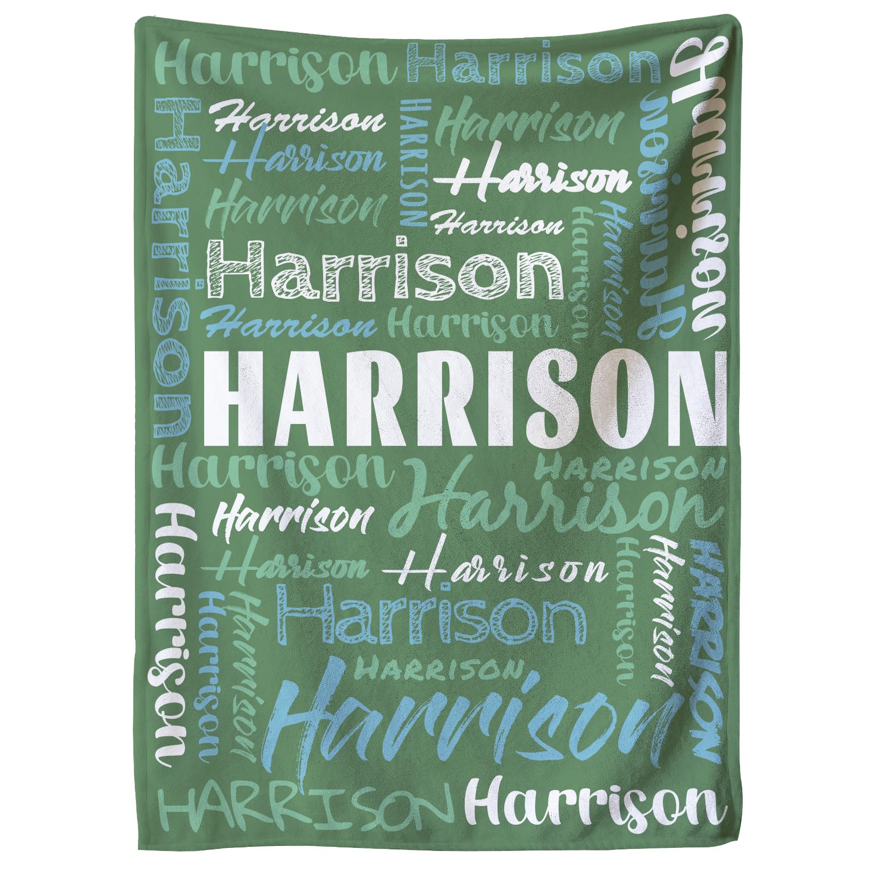 LICVIC Personalized Baby Blanket – Custom Name Flannel Blanket, 6 Sizes, Perfect Baby Shower Gift