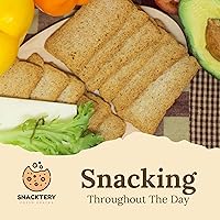Vista 4 de Snacktery Tostadas de trigo integral Melba, galletas finas y crujientes de melba, mini tostadas para salsas, untables, ensaladas, 7 onzas