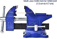 Vista 6 de Rolin Vise Bench Vise 4-1/2 Inch With 240 Degree Swivel Base Clamp Tools Home Vises Rotation Base