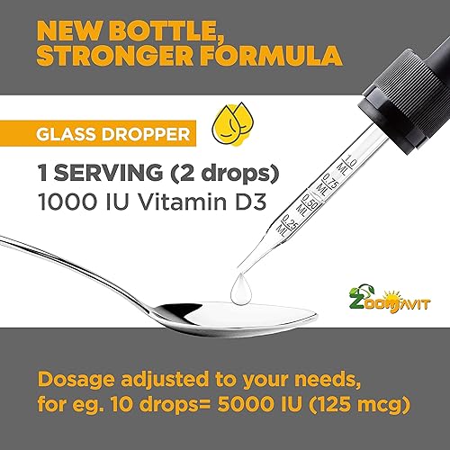 Miniatura 2 de Gotas de vitamina D para bebés, gotas de vitamina D para bebés, 1000 UI, 2 onzas líquidas, vitamina D3 orgánica con fórmula de máxima absorción para
