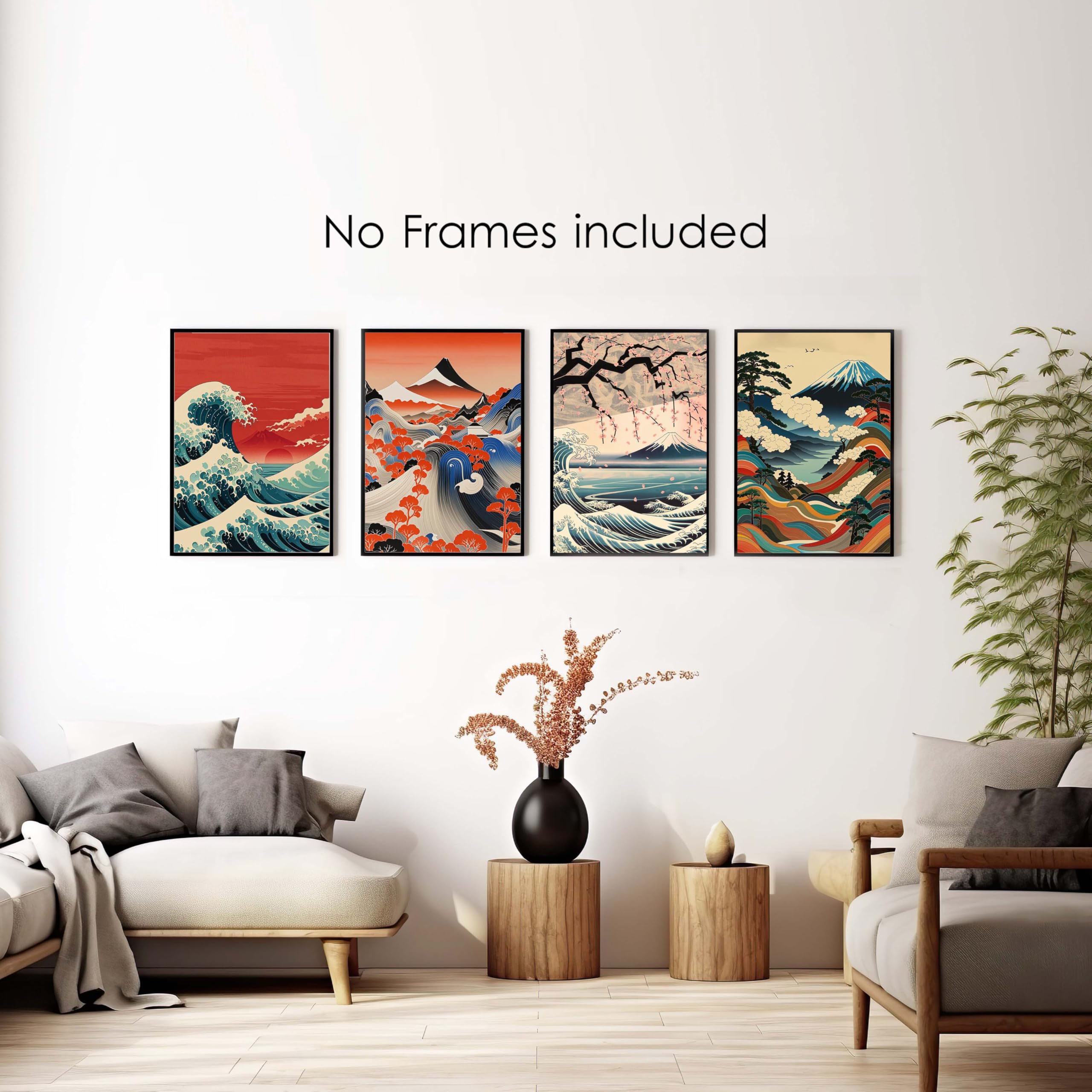 Amazon.com: XZMBQ Japanese Landscape Wall Art Prints Set of 4
