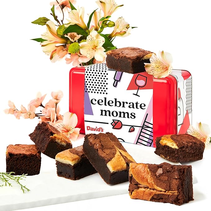 David’s Cookies Mother’s Day Cheesecake Brownies Gift Tin – Rich