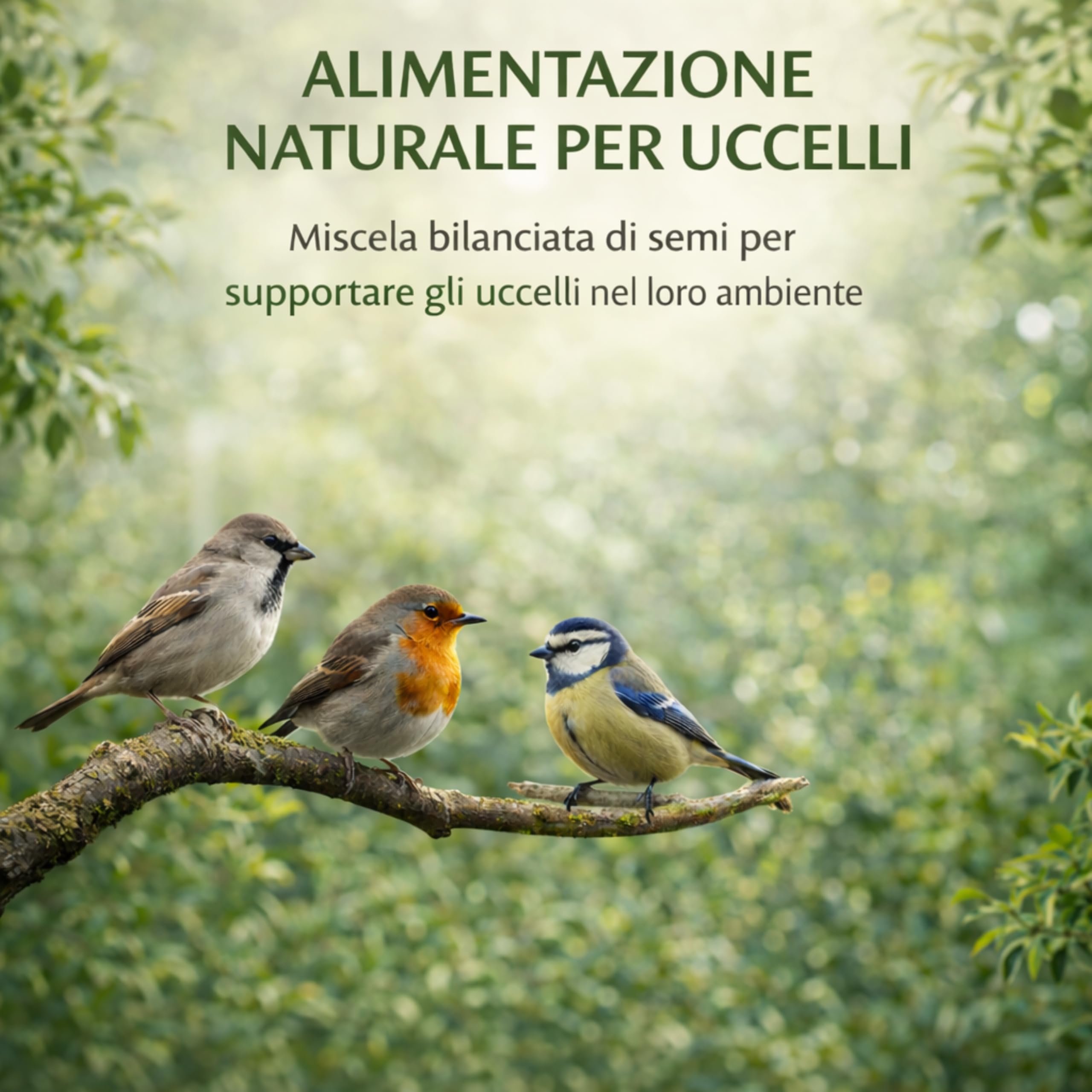 AGRI-CULTURA® | Mangime Uccelli Selvatici 800g | Miscela Semi e Granaglie Naturali per Tutti i tipi di Uccelli | Alimentazione Completa, Ideale per Casette e Aree Protette.
