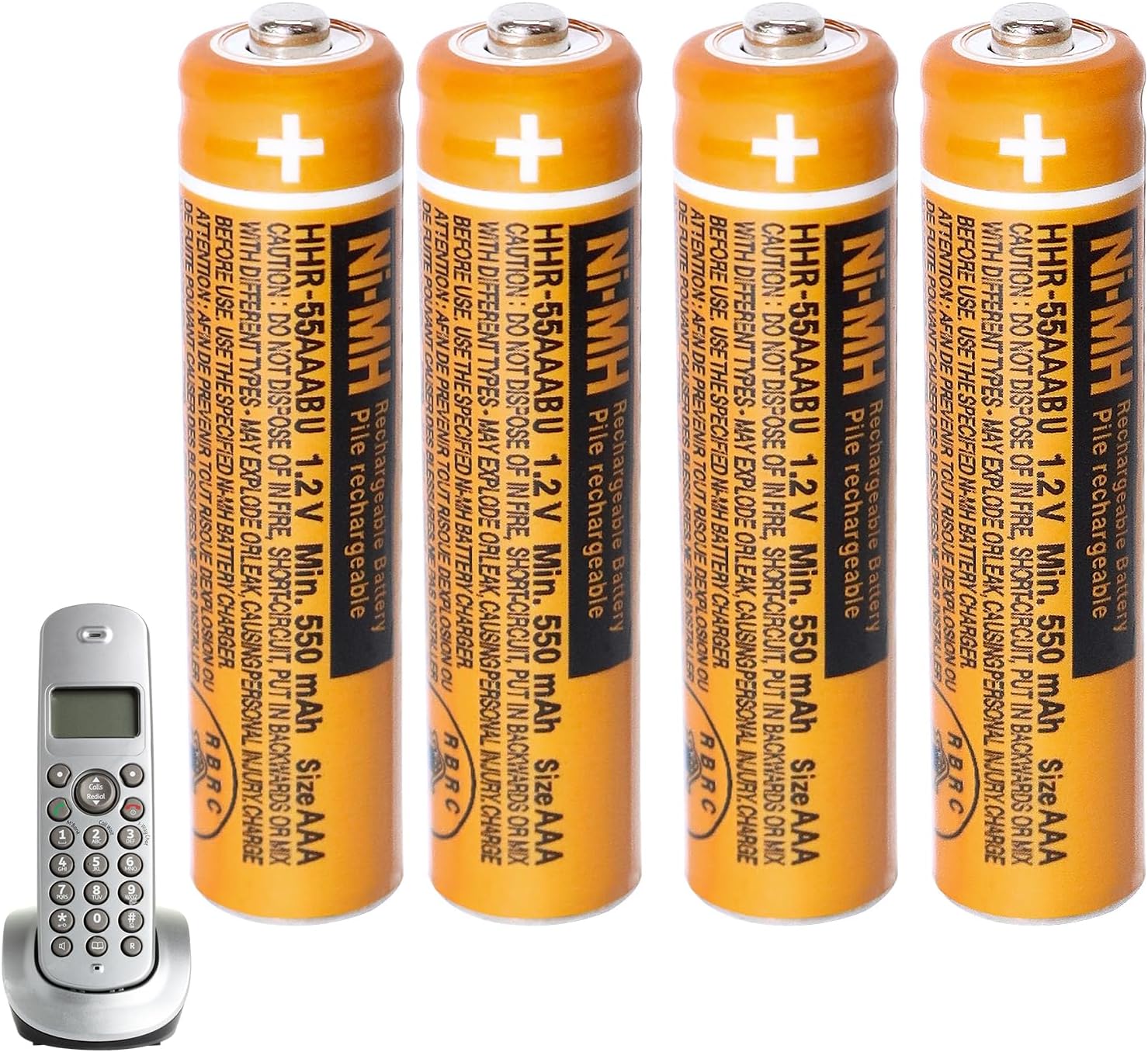 Begona 4 Pack NIMH AAA Rechargeable Batteries 550mAh 1.2V Battery for