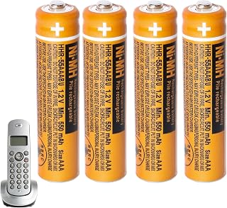 4 Pack NI-MH AAA Rechargeable Batteries 550mAh 1.2V Battery for Panasonic Cordless Phones BT Gigaset