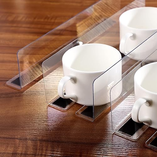 Miniatura 9 de Baluue Separadores de estantes transparentes para armarios, separadores de materias primas, deflector magnético para dormitorio, cocina, oficina,