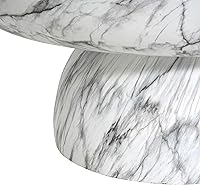 Vista 8 de Christopher Knight Home Patsy - Mesa de café moderna y ligera de concreto, mesa auxiliar redonda para interiores y exteriores, mesa de centro