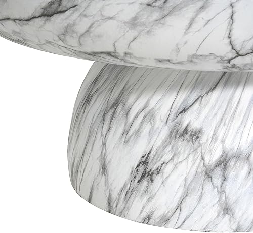 Miniatura 8 de Christopher Knight Home Patsy - Mesa de café moderna y ligera de concreto, mesa auxiliar redonda para interiores y exteriores, mesa de centro para