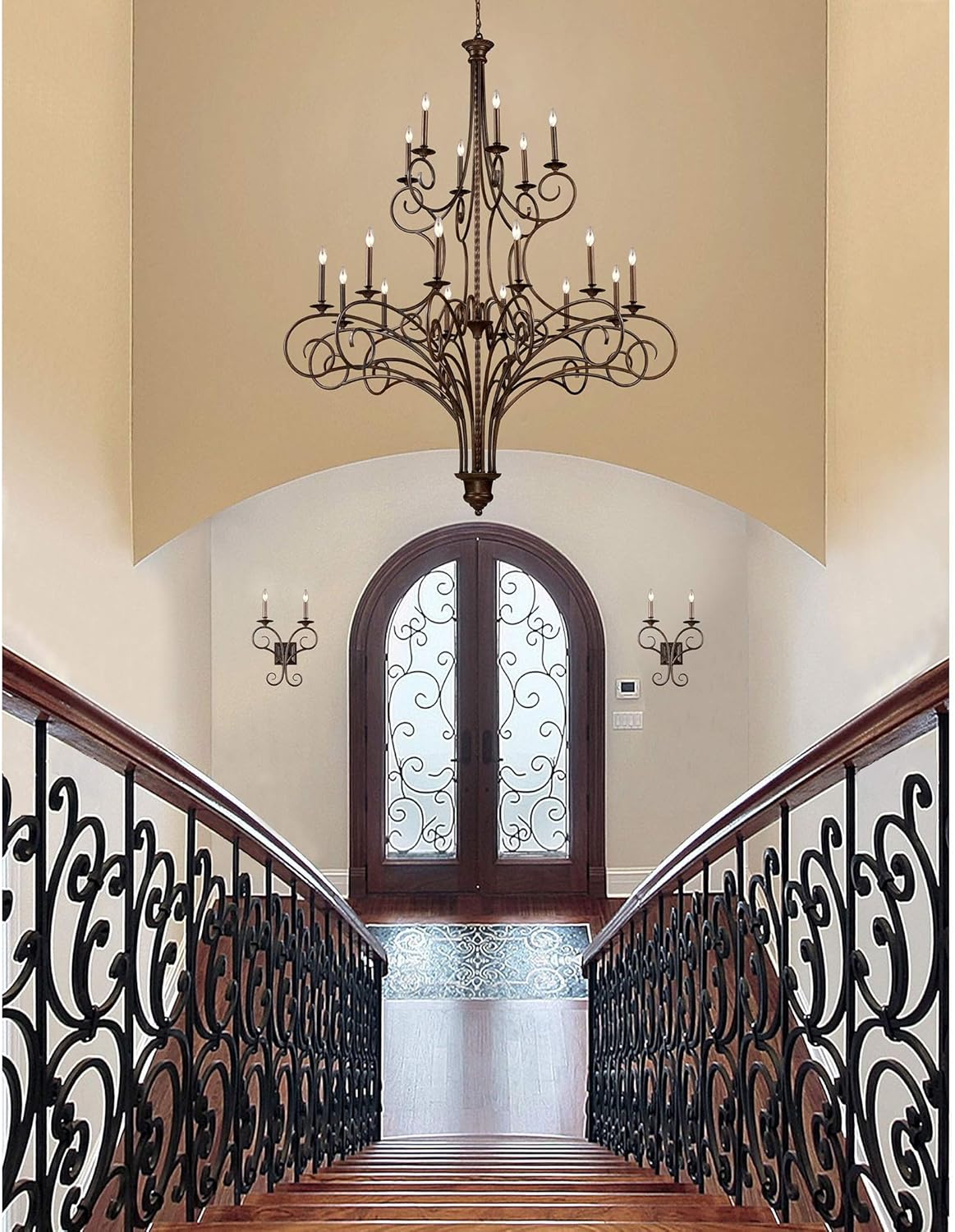 Elk Lighting Gloucester Chandelier installed in a foyer