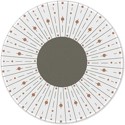 Miniatura 16 de Alfombrilla de mouse redonda estética retro de arco iris colorido para juegos, arco iris retro, amanecer, atardecer, alfombrilla de mouse redonda 02