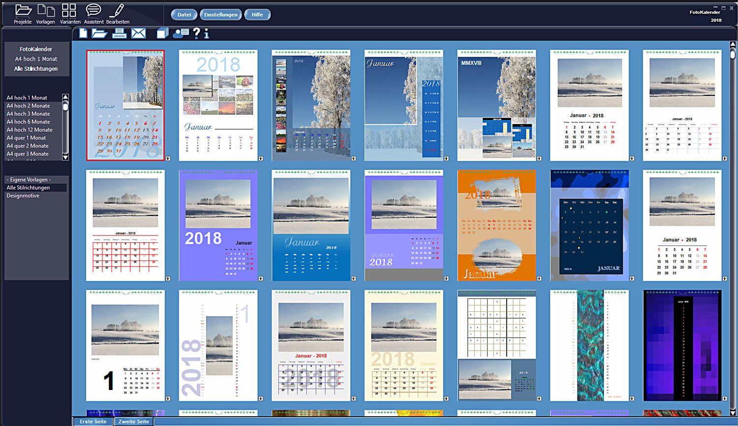 FRANZIS Kalender Druckstudio (2018) Software