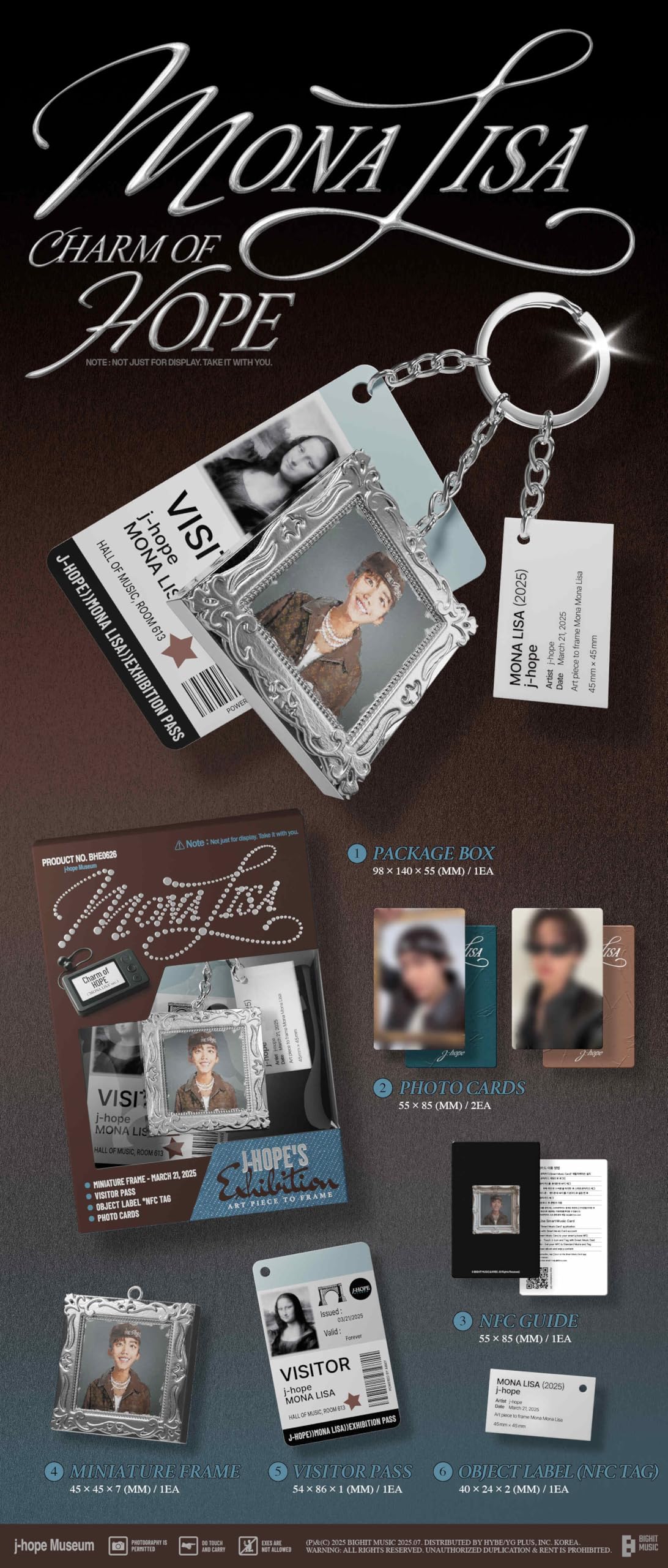 Amazon.com: Charm of HOPE j-hope (BTS) Album ['MONA LISA' ver.]+