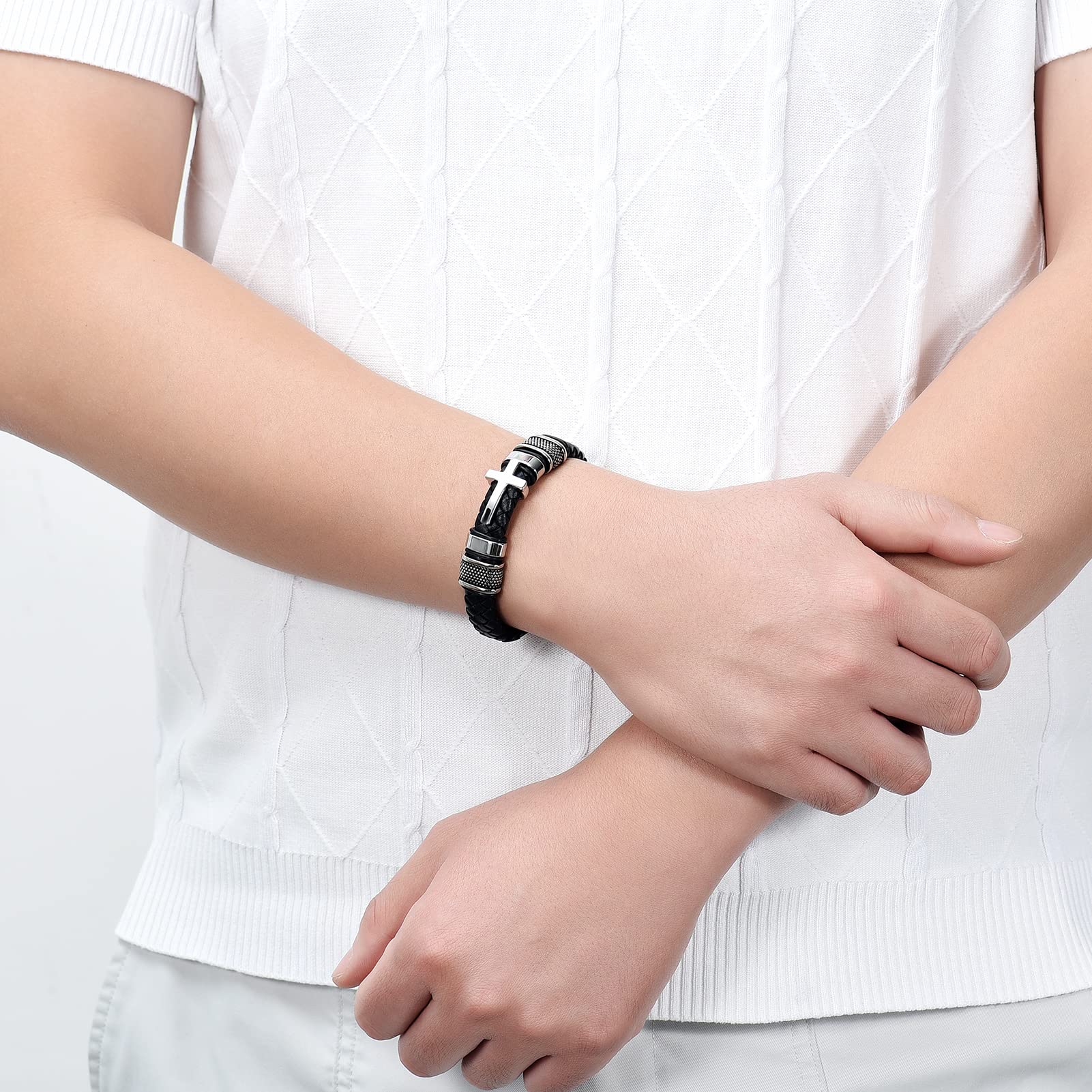 Minicremation - Pulsera para cenizas de piel auténtica para hombre