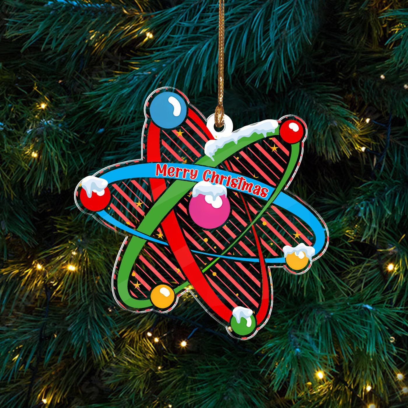 Amazon.co.jp: Science Atom クリスマスオーナメント 2025 アクリル