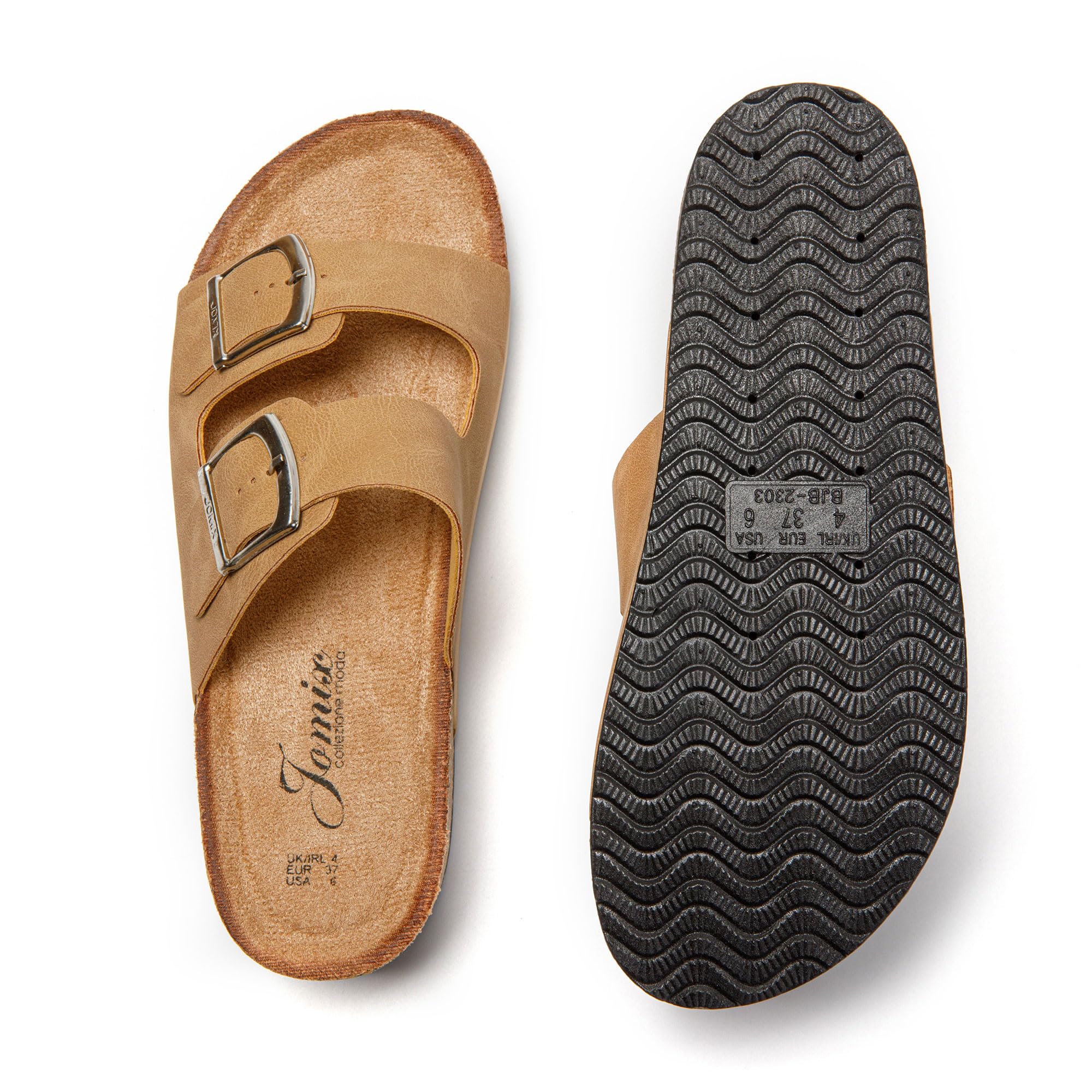 JOMIX Sandales Femme Mules Femmes Compensé Chaussons d'été Tongs Femme Claquette à Talon Confortables pour Maison Piscine Plage