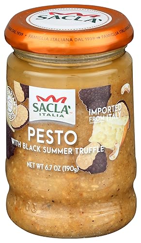 Miniatura 4 de Sacla Pesto con salsa de pasta de trufa negra de verano, vegano, 6.7 onzas (paquete de 6)
