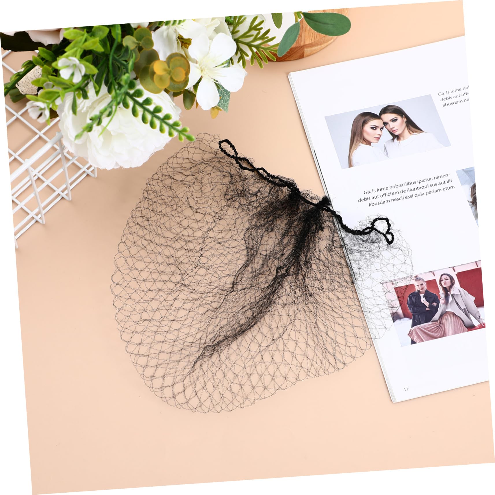 FRCOLOR Haarnetz Für Dutt Unsichtbar 500 Stk Schwarze Haarnetze Für Damen Mesh-haarnetz Mit Elastischem Rand Unsichtbare Elastische Mesh-perückennetze Haarwickel Zum Schlafen Weiß Herren Spiral- Suite