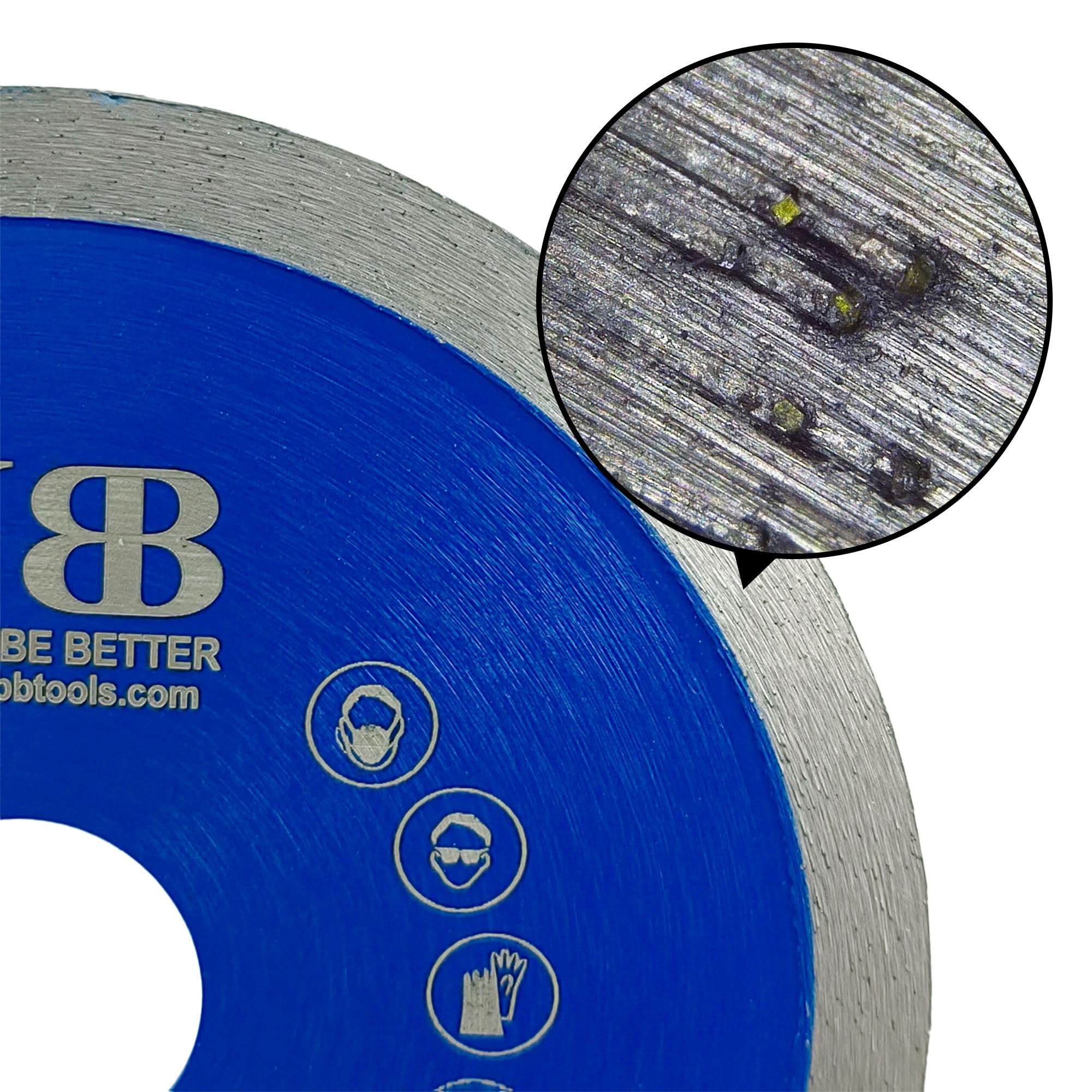 NBB Disco de corte de diamante sierra de diamante con altura de 8mm cuchilla continua espesor 1,4mm hoja diamante corte profesional de Porcelanico Cerámica Azulejo Mármol Granito Piedra (5,125mm)