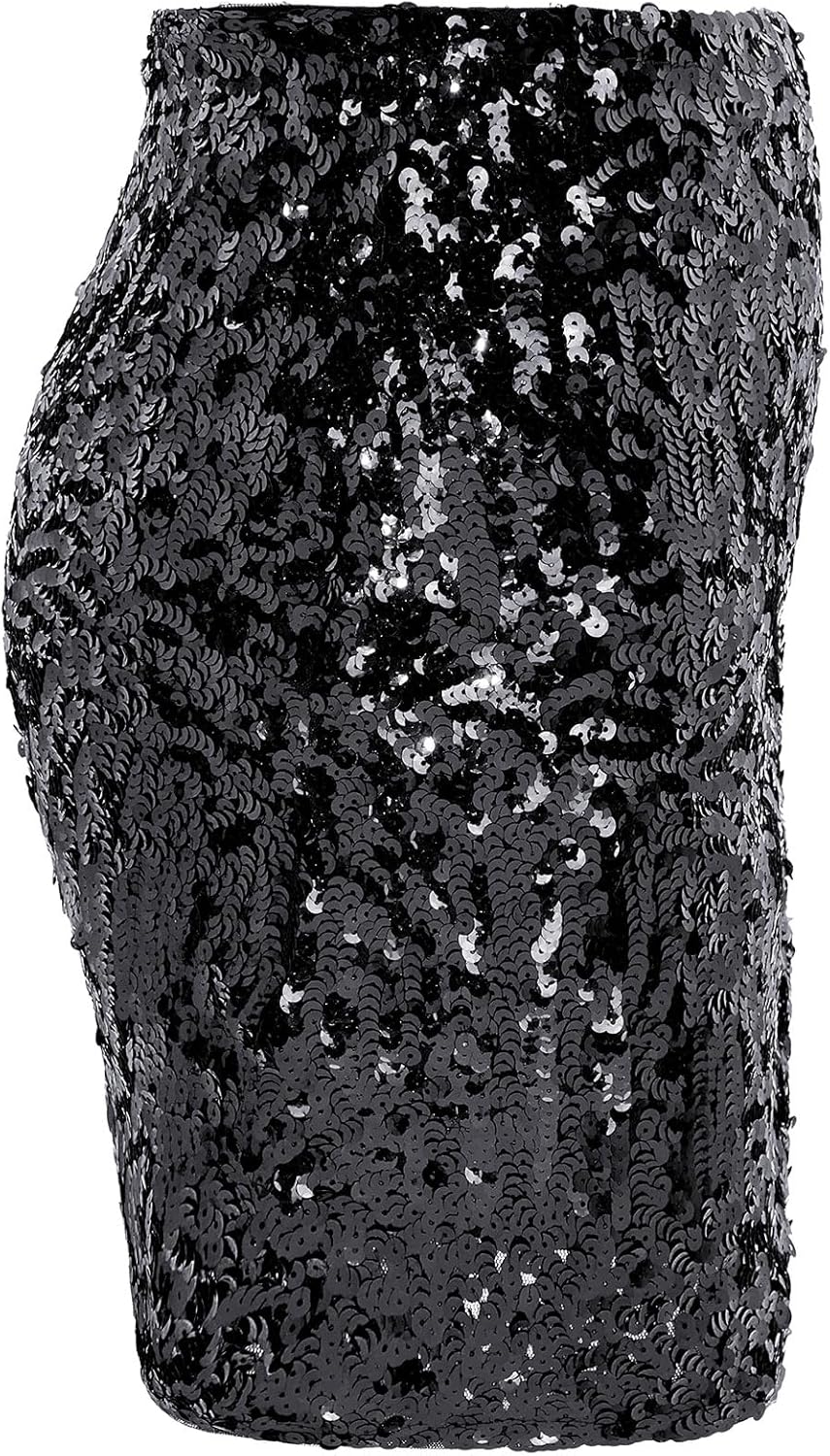 Century Star Sequin Skirt Sparkly Mini Skirts for Women High Waist Bodycon Glitter Club Night Out Party - Image 7