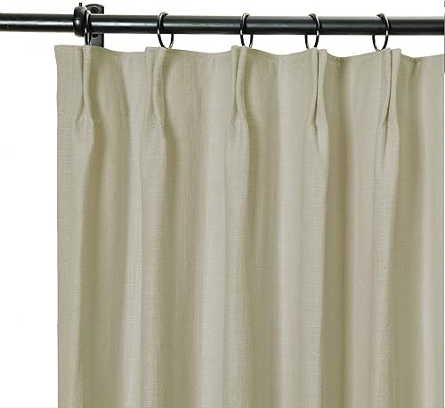 Miniatura 2 de ChadMade Cortina plisada de lino pesado de 50 pulgadas de ancho x 96 pulgadas de largo, cortina plisada de 96 pulgadas de largo, cortina para
