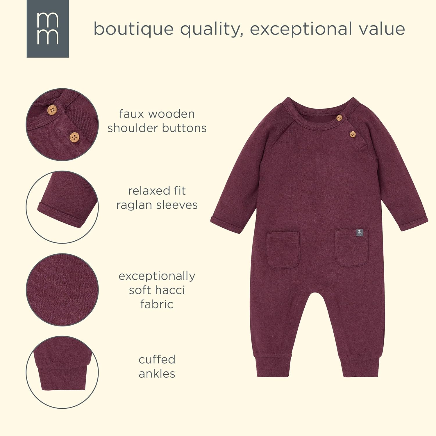 Modern Moments by Gerber baby-boys Raglan Sleeve & Long Leg Romper - Image 7