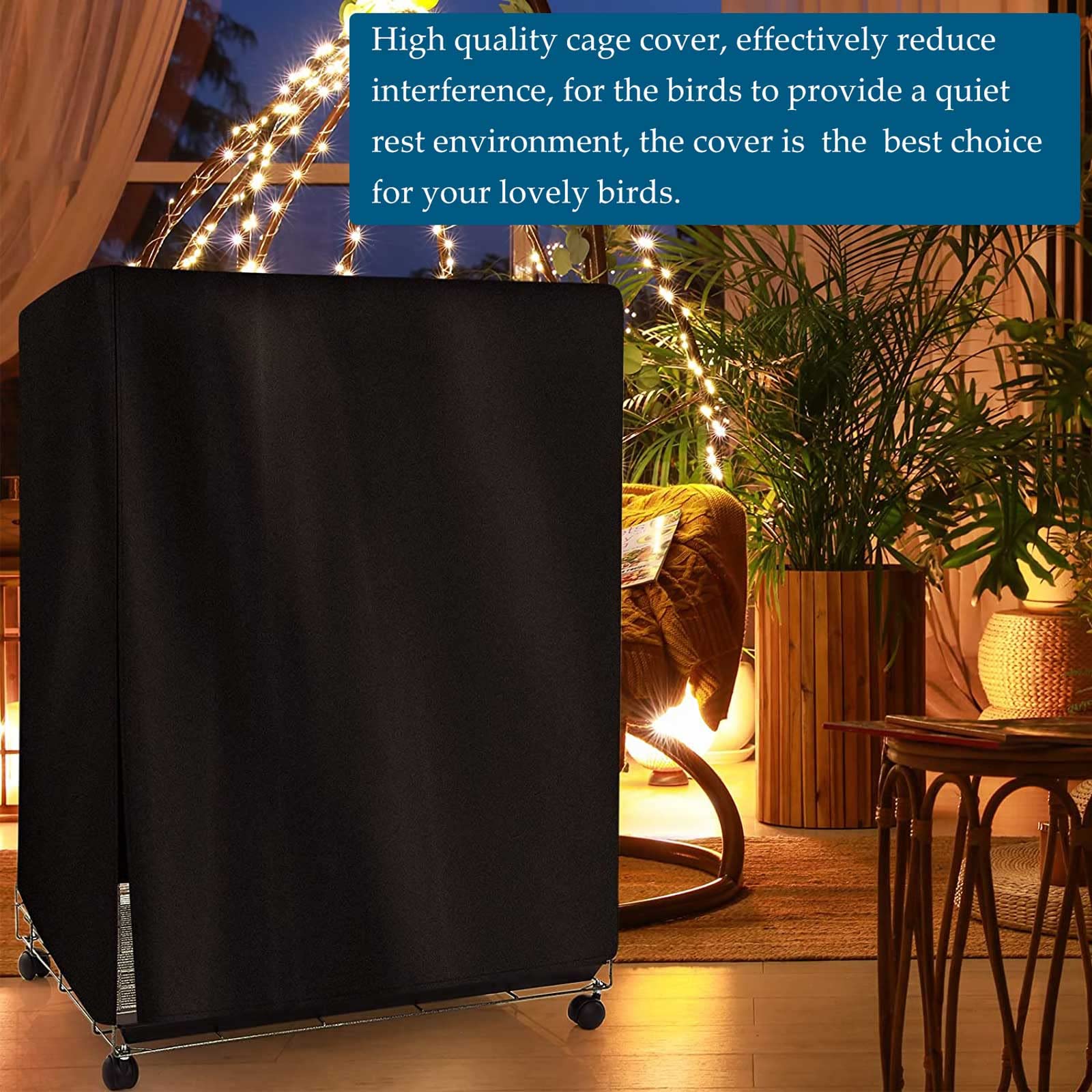 Schleuder Copertura Gabbia Uccelli, Coperture per Gabbie Pappagalli E Traspirante, Copertura Gabbia Uccelli Universale è Adatto per La Protezione di Grandi Gabbie per Uccelli di Notte (82x55x98cm)