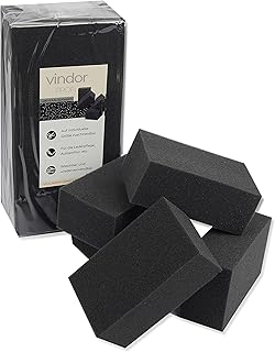 Vindor 5 x Universal Sponge - Polishing Sponge Cleaning Sponge Foam Perfect for Car Polish Black