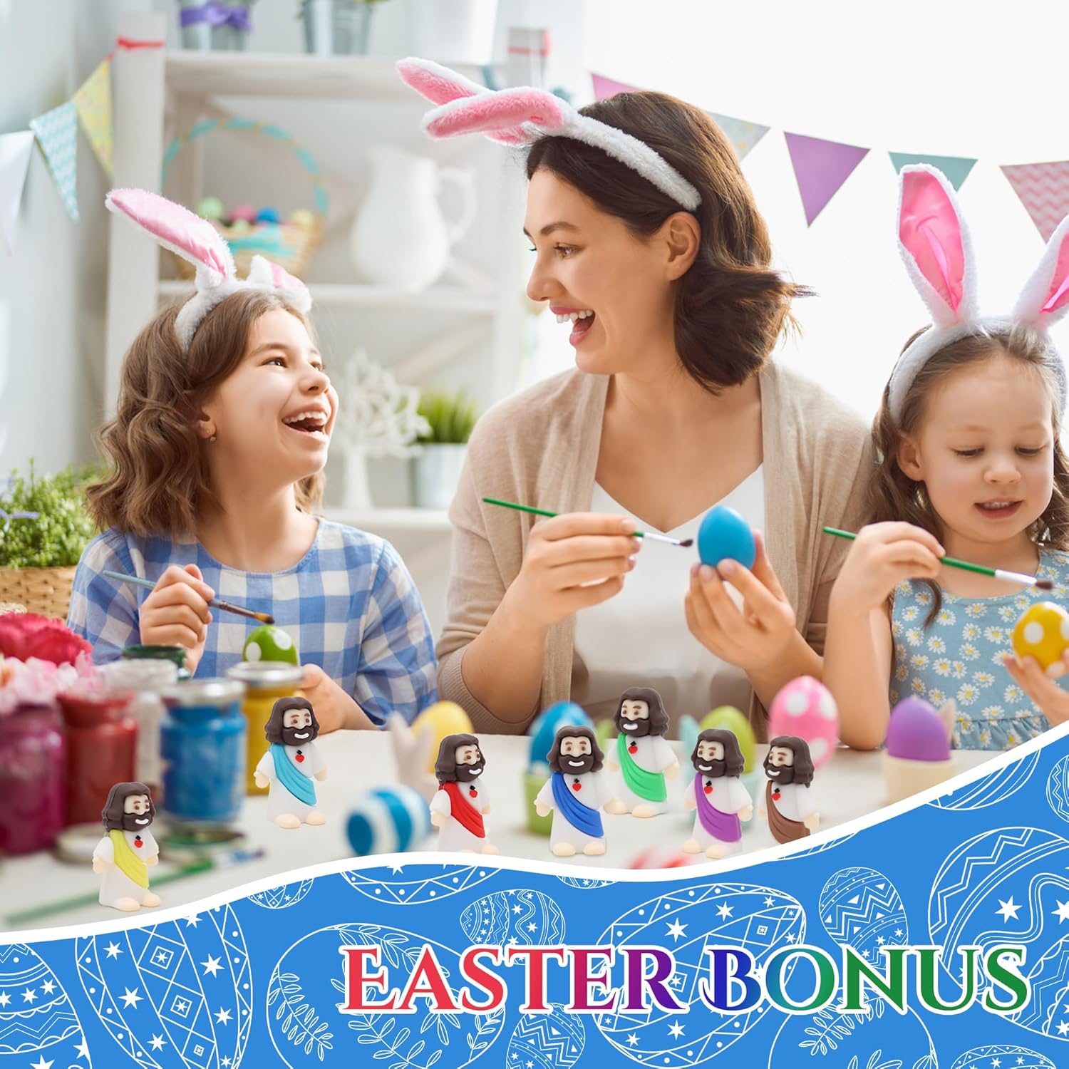 100 Pcs Baby Jesus Figures Mini Jesus Figurines in Bulk Original Design Tiny Miniature Jesus Figures for Hide and Seek, Religious Party Favors, Sunday School, Baptism Gift, Easter Egg Stuffers - Image 3