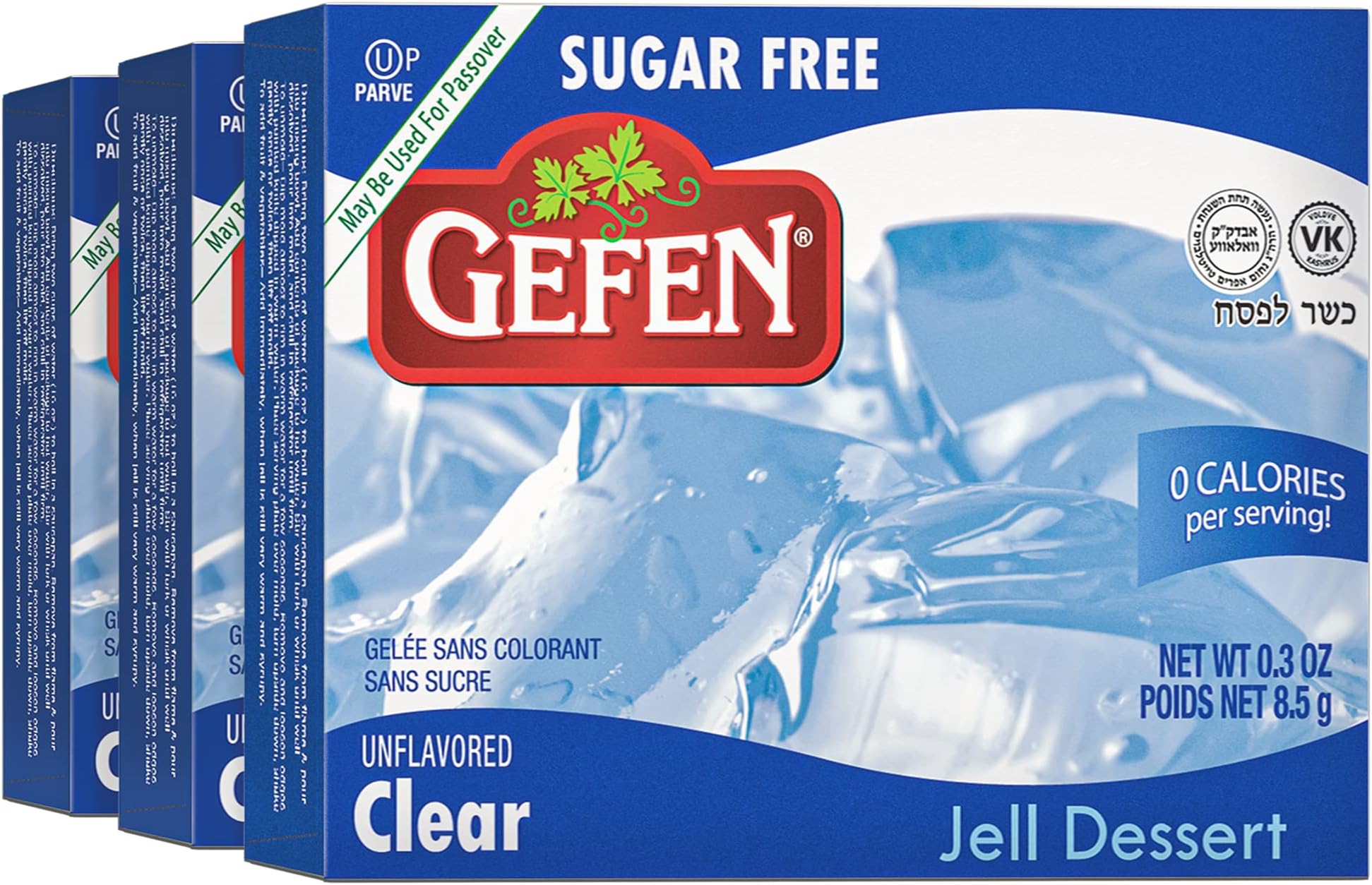 Gefen Sugar Free Clear Unflavored .3oz (3 Pack) Fish