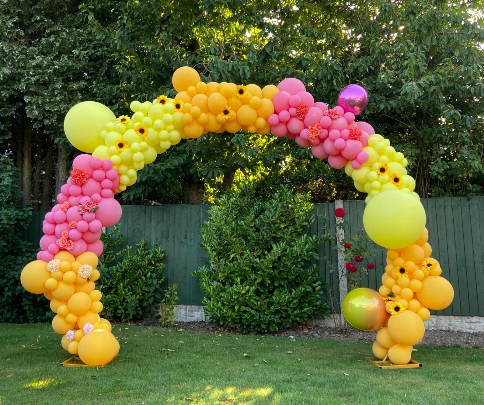 PILIN Kit de arco de globo redondo de metal dorado enorme Extraíble Fácil de transportar y reutilizable La mejor decoración para eventos de fiesta (2.7M Oro)