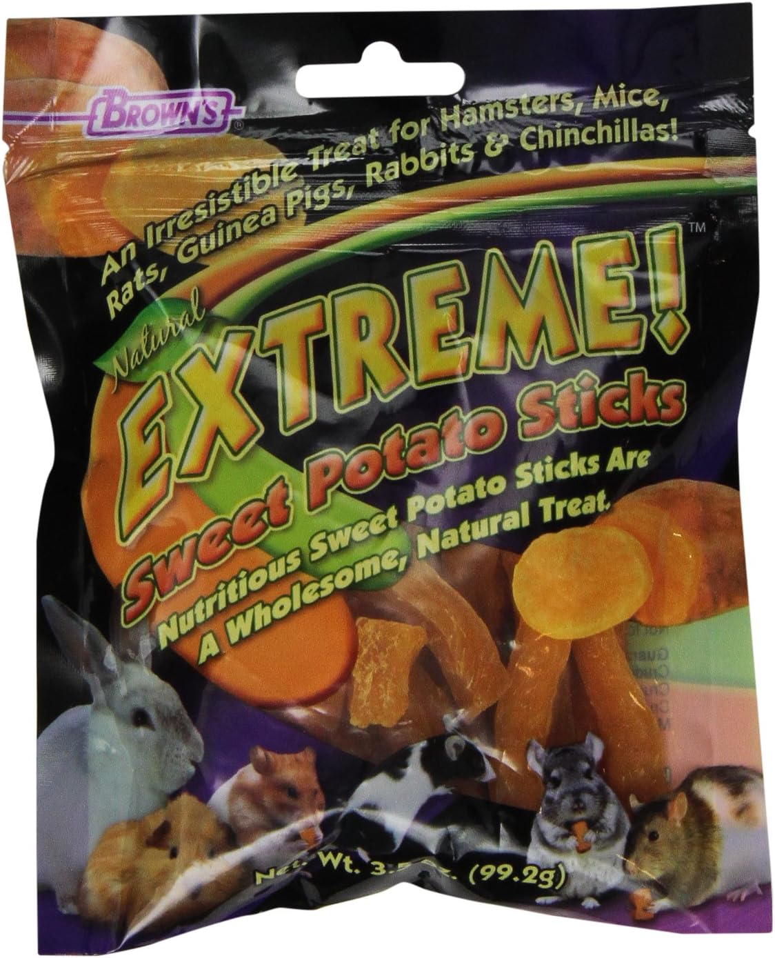 F.M.Brown'S 44510 Extreme Sweet Potato Sticks Small Animal Treat, 3.5-Ounce