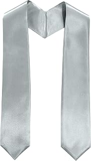 Plain Graduation Stole Sash 60 Inch Unisex Adults Solid | Polyester Satin Stole,Total 60" Length, 4.8" Bottom Width.Blank Solid Color,Unisex,For Grad Gown & Choir Robe