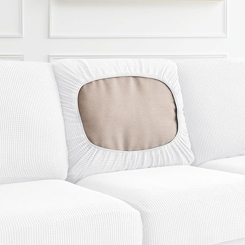 Miniatura 5 de CHUN YI - Funda elástica para sofá (7 piezas), funda para sofá de 3 plazas con tres respaldos y cojines separados con banda elástica, tela jacquard