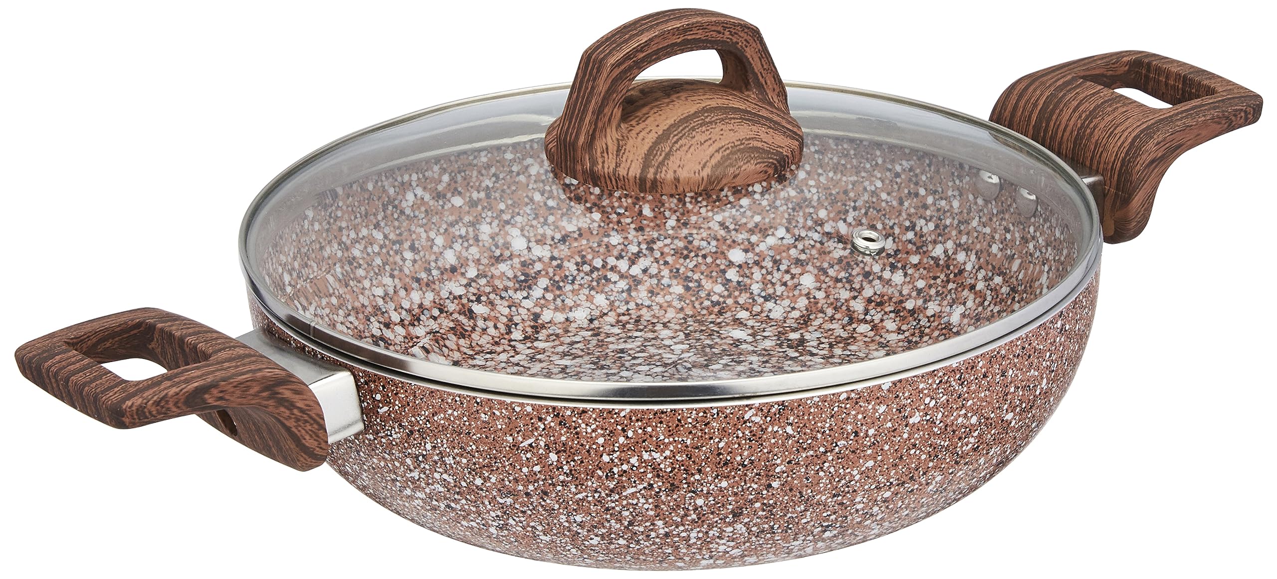amazon basics Aluminium Non-Stick Cookware Set, Granite Finish, Induction Base (1 Deep Kadai - 24 Cm with Glass Lid; Rust Granito) Grey (B0C2JBPNNR) Amazon Price History, Amazon Price Tracker