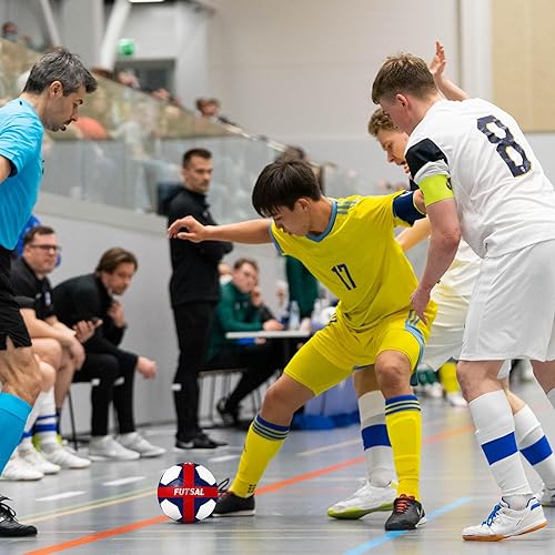 Miniatura 7 de Futsal Ball,Futsal Soccer Ball,Great for Indoor or Outdoor,Low Bounce Size 4 for Training,Playing,Games